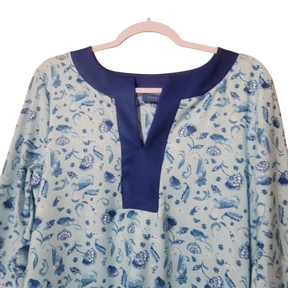 Cabana Life Blue Paisley Tunic Dress Womens Large 10/12 UPF50+ UV Protection - Picture 8 of 11